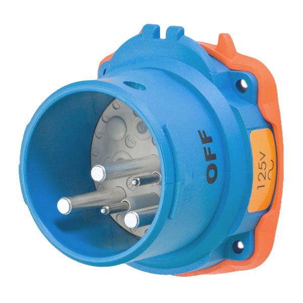 63-68075-972 - DSN60 INLET POLY BLUE SIZE 3 TYPE 4X IP 69 1P+N+G 60A 125 VAC 60 Hz +2 AUX